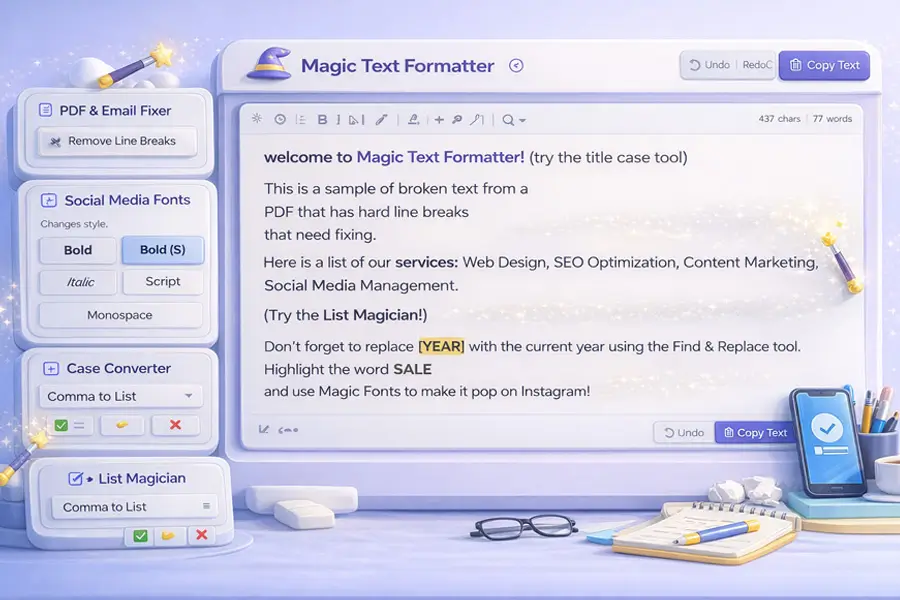 Business text formatterapp Business Text Formatter Turn plain text into clean, readable, and well-structured content for social media posts. Fix spacing, line breaks, and formatting with one click.