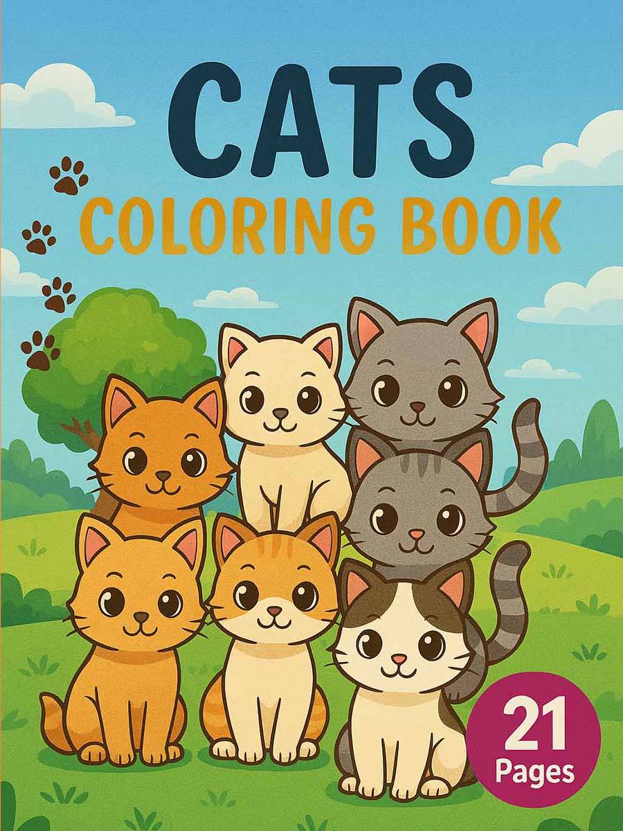 Cat-Coloring-Pages Kitten's Adventures - 21 Cat Coloring Pages