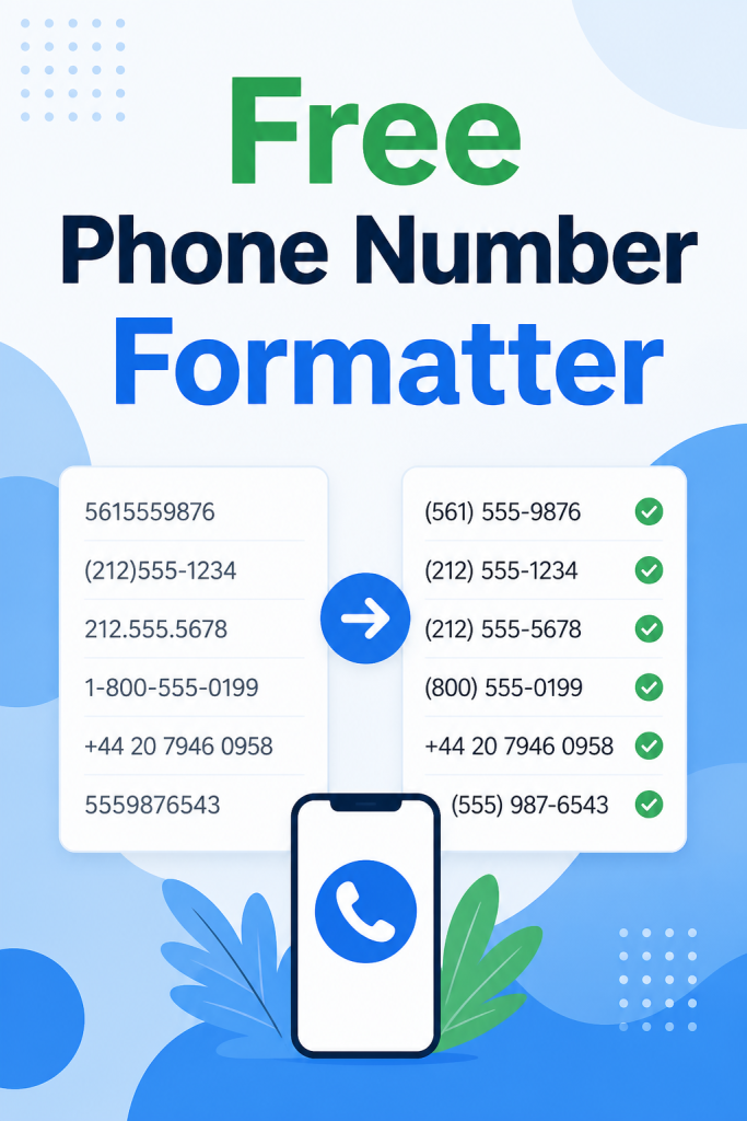 Free Phone Number Formatter